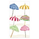 Beach Umbrellas  Paper Guest Towel Napkins - 15 Per Package
