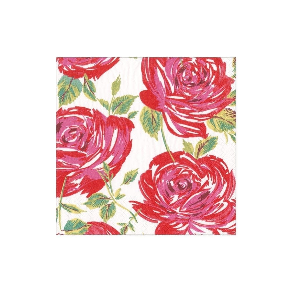 Bella Rosa Paper Cocktail Napkins in Red - 20 Per Package