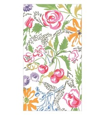 Cerise Floral Paper Guest Towel Napkins - 15 Per Package