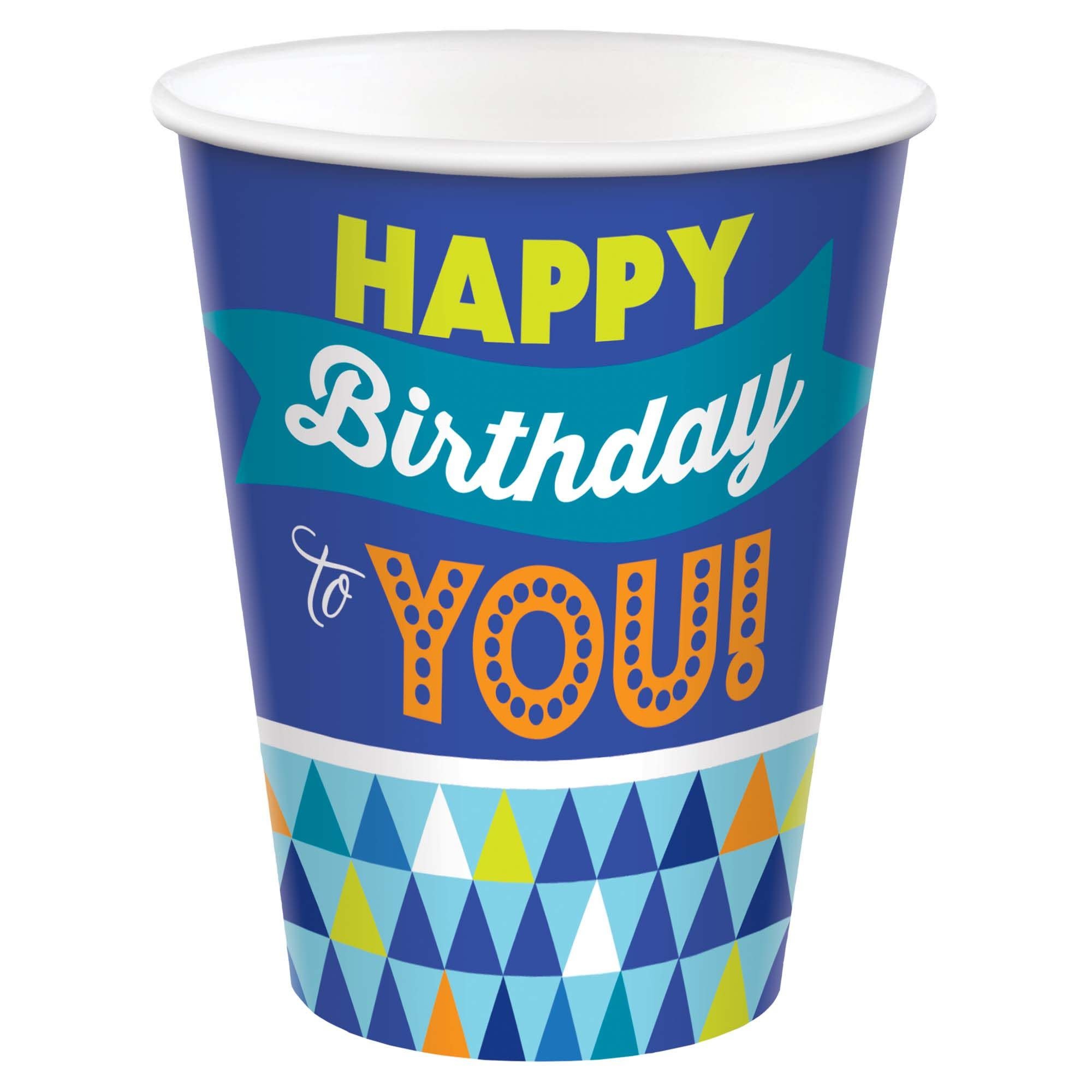 True Blue Birthday 9 Ounces Paper cups