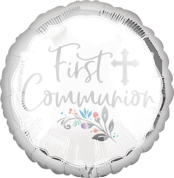 17" Holy Day First Communion Mylar Balloon