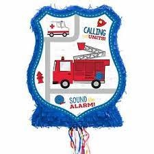 First Responders Outline Pull Piñata