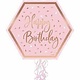 Blush Birthday Outline Pull Piñata