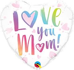 18" Love You Mom Mylar Balloon