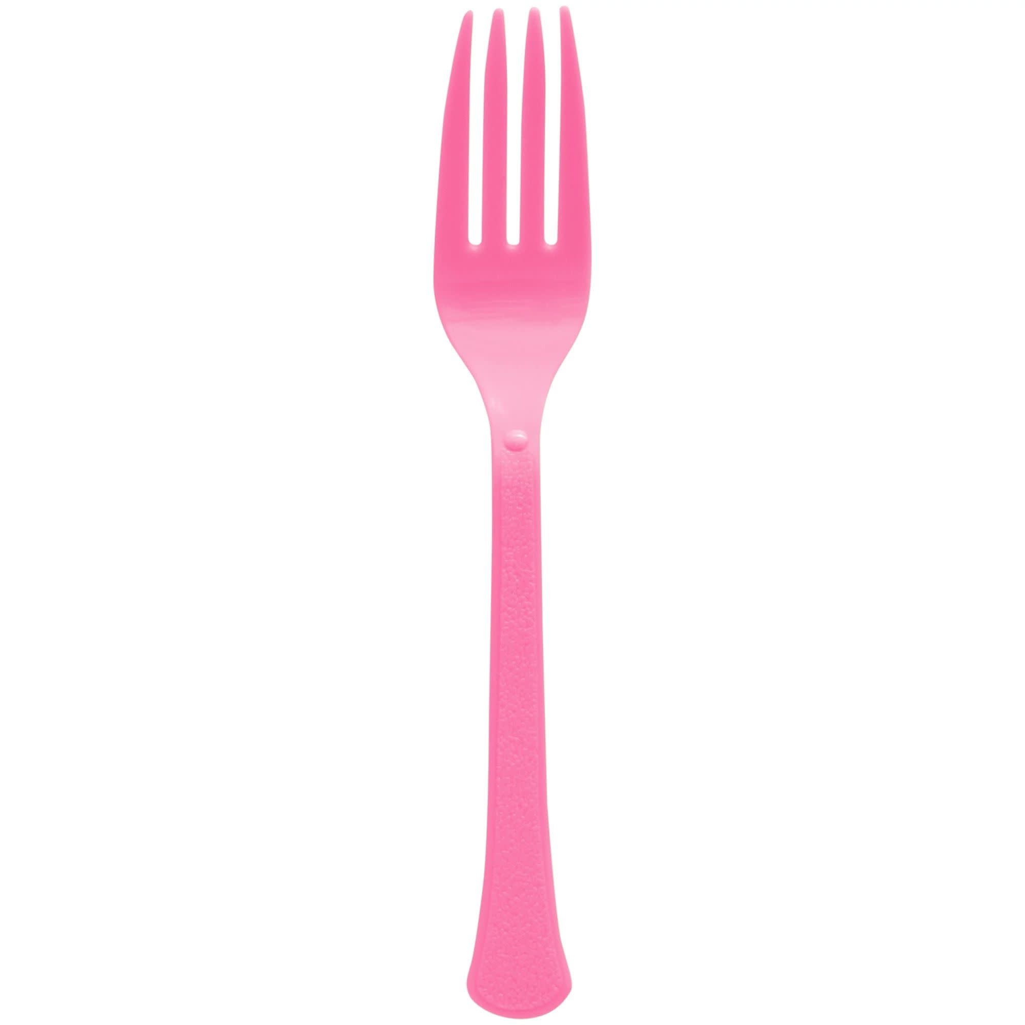 Boxed, Heavy Weight Forks, High Ct. - Bright Pink (50 Count)