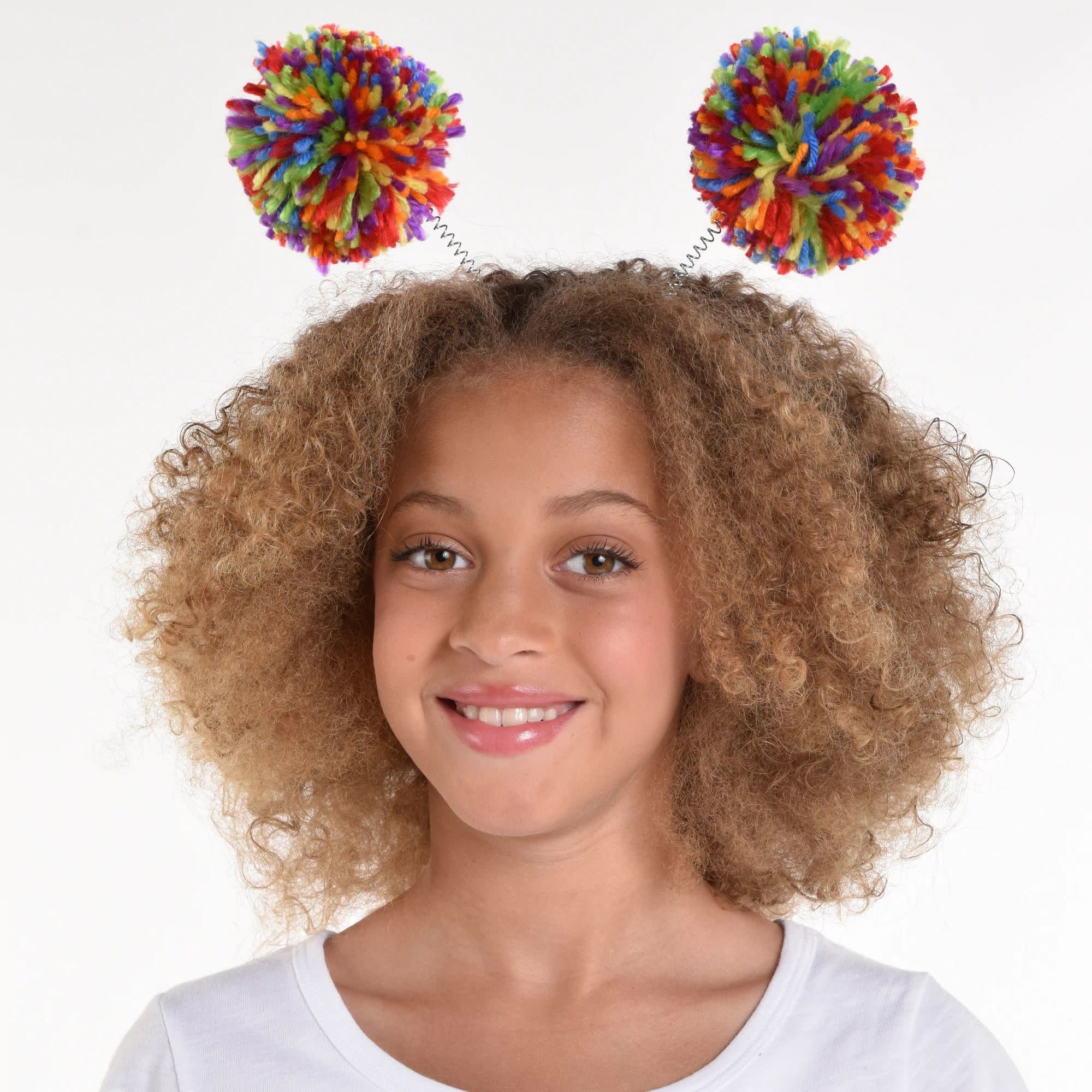 Rainbow Pom Pom Headbopper