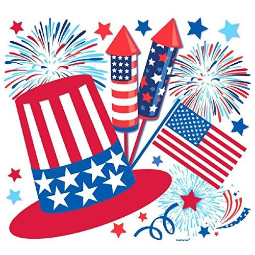 Stars & Stripes Fourth of July Party  Cutout Wall Decoration