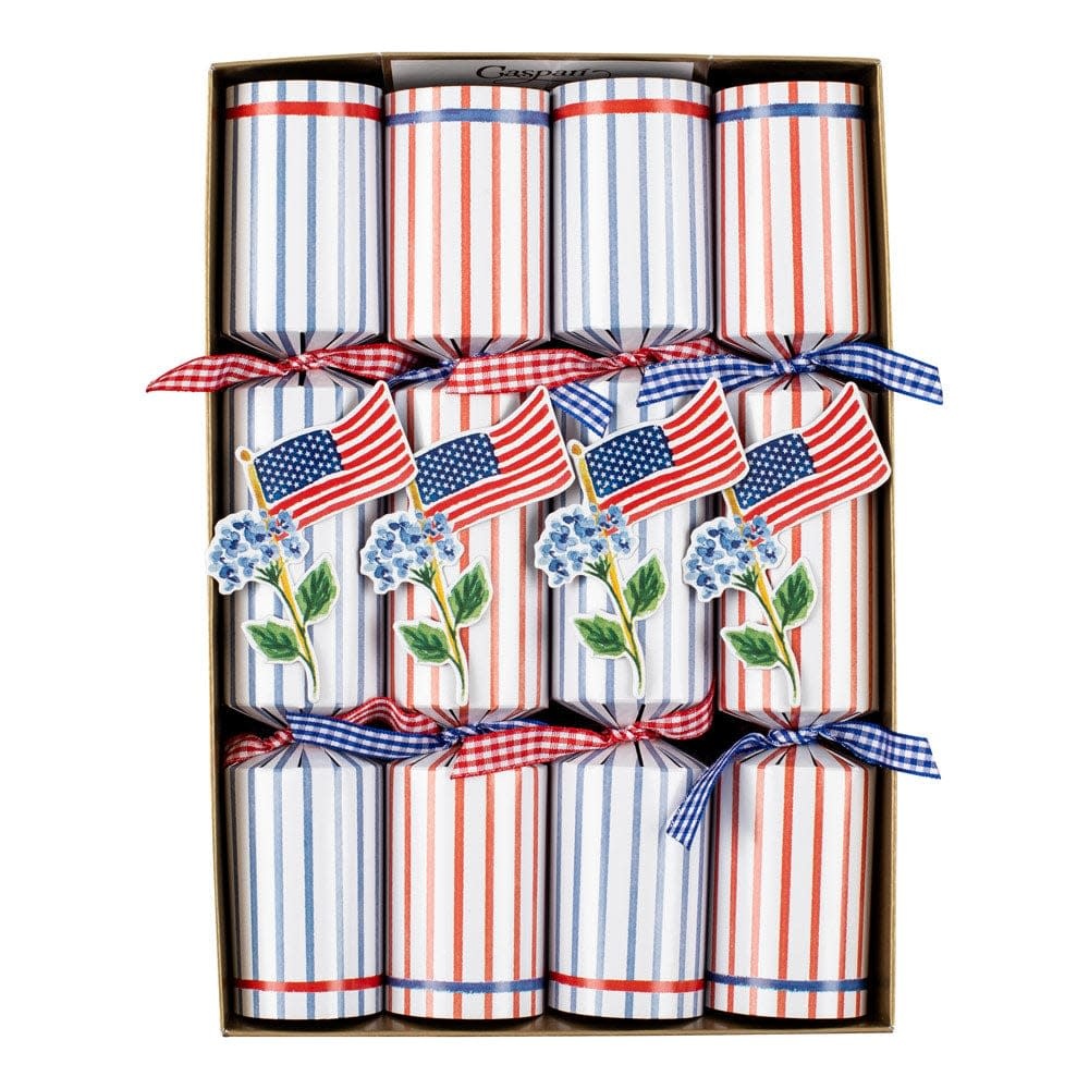 Flags and Hydrangeas Celebration Crackers - 8 Per Box