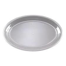 14"X21" Oval Tray - Clear