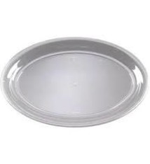 14"X21" Oval Tray - Clear