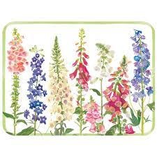 Foxgloves Rectangle Paper Placemats - 12 Per Package