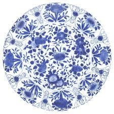 Delft Paper Salad & Dessert Plates in Blue - 8 Per Package