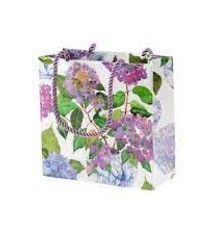 Hydrangeas and Porcelain Small Square Gift Bag - 1 Each