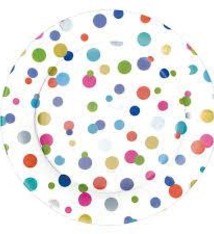 Confetti Brights Paper Dinner Plates - 8 Per Package