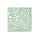 Block Print Leaves Paper Cocktail Napkins in Green - 20 Per Package