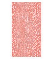 Pebble Paper Linen Guest Towels Napkins in Coral - 12 Per Package