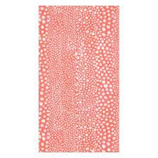 Pebble Paper Linen Guest Towels Napkins in Coral - 12 Per Package