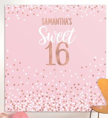 Sweet Sixteen Customizable Backdrop