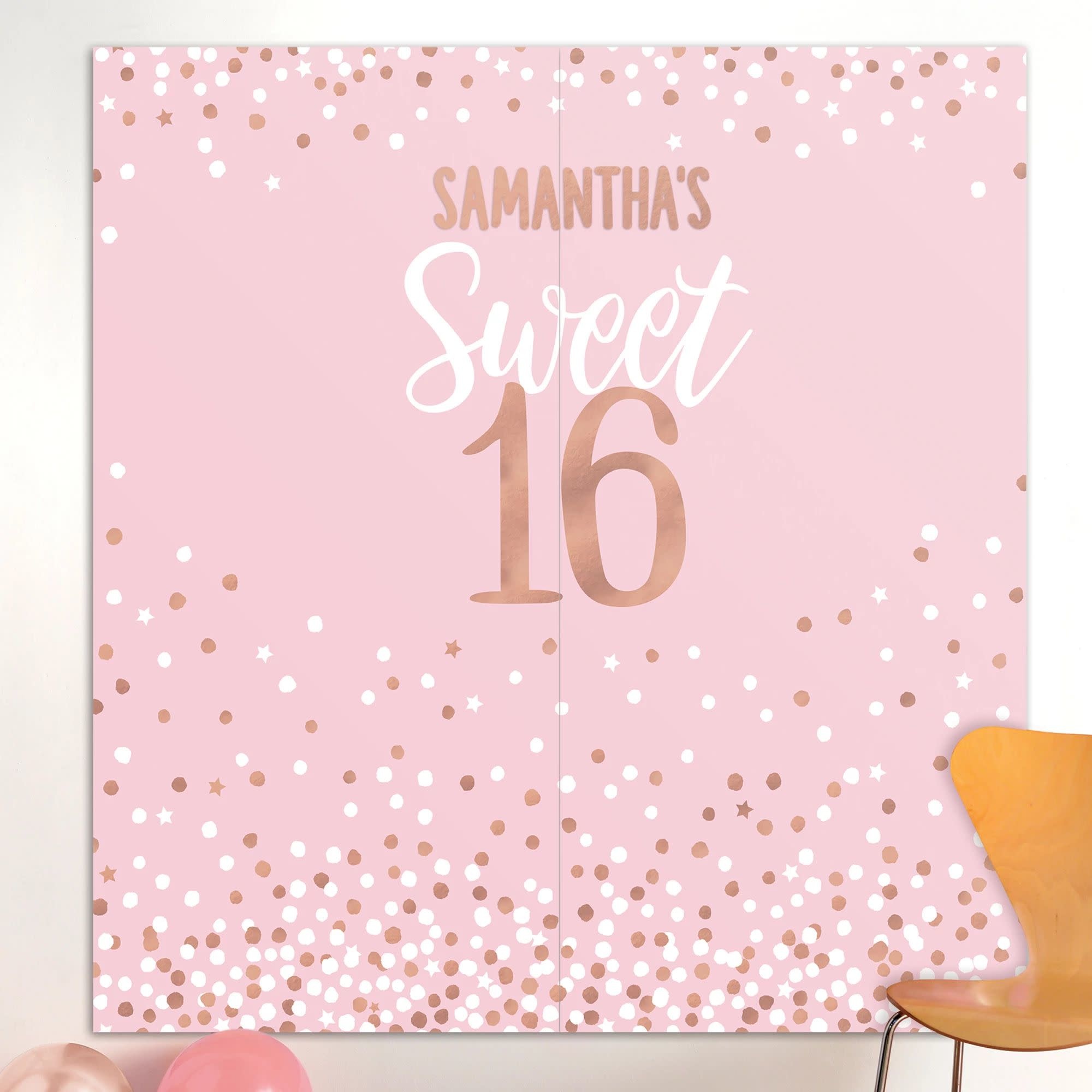 Sweet Sixteen Customizable Backdrop