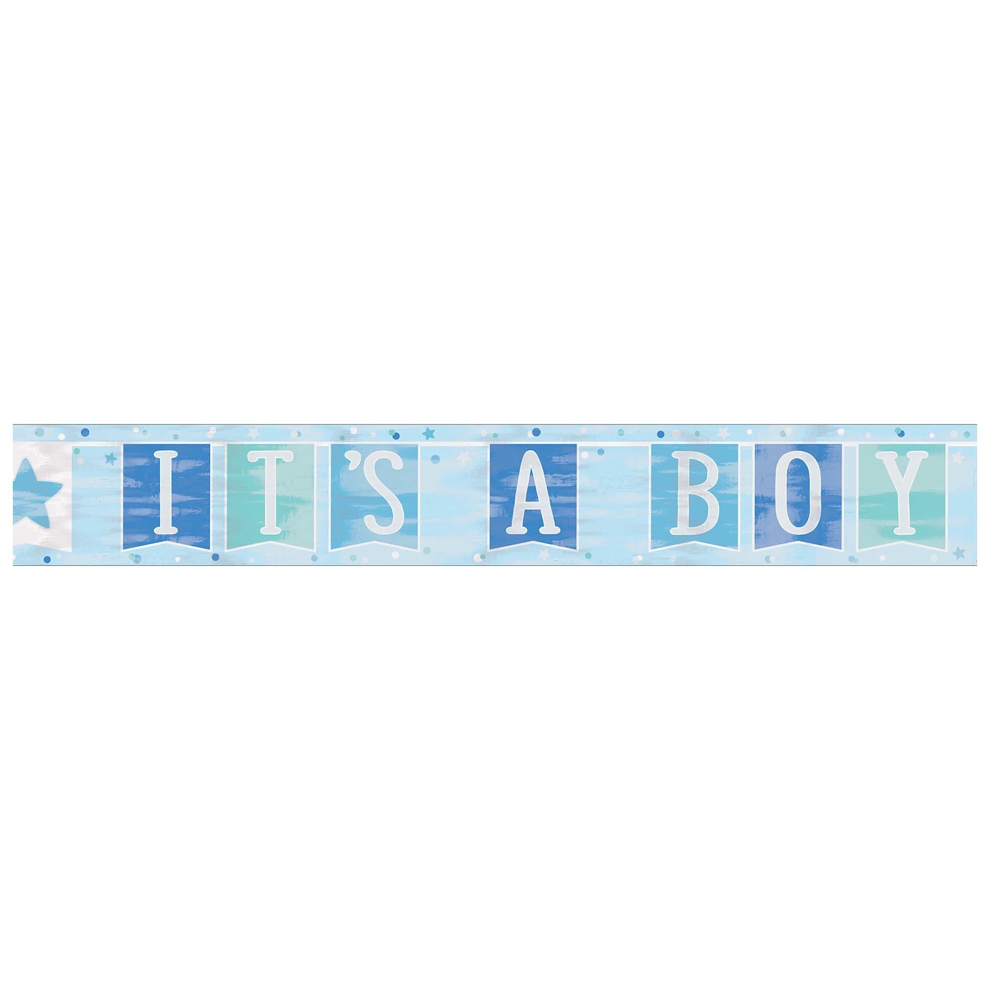 Its A Boy Foil Banner- 12 Feet Long