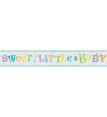 Sweet Little Baby Foil Banner- 12 Feet Long