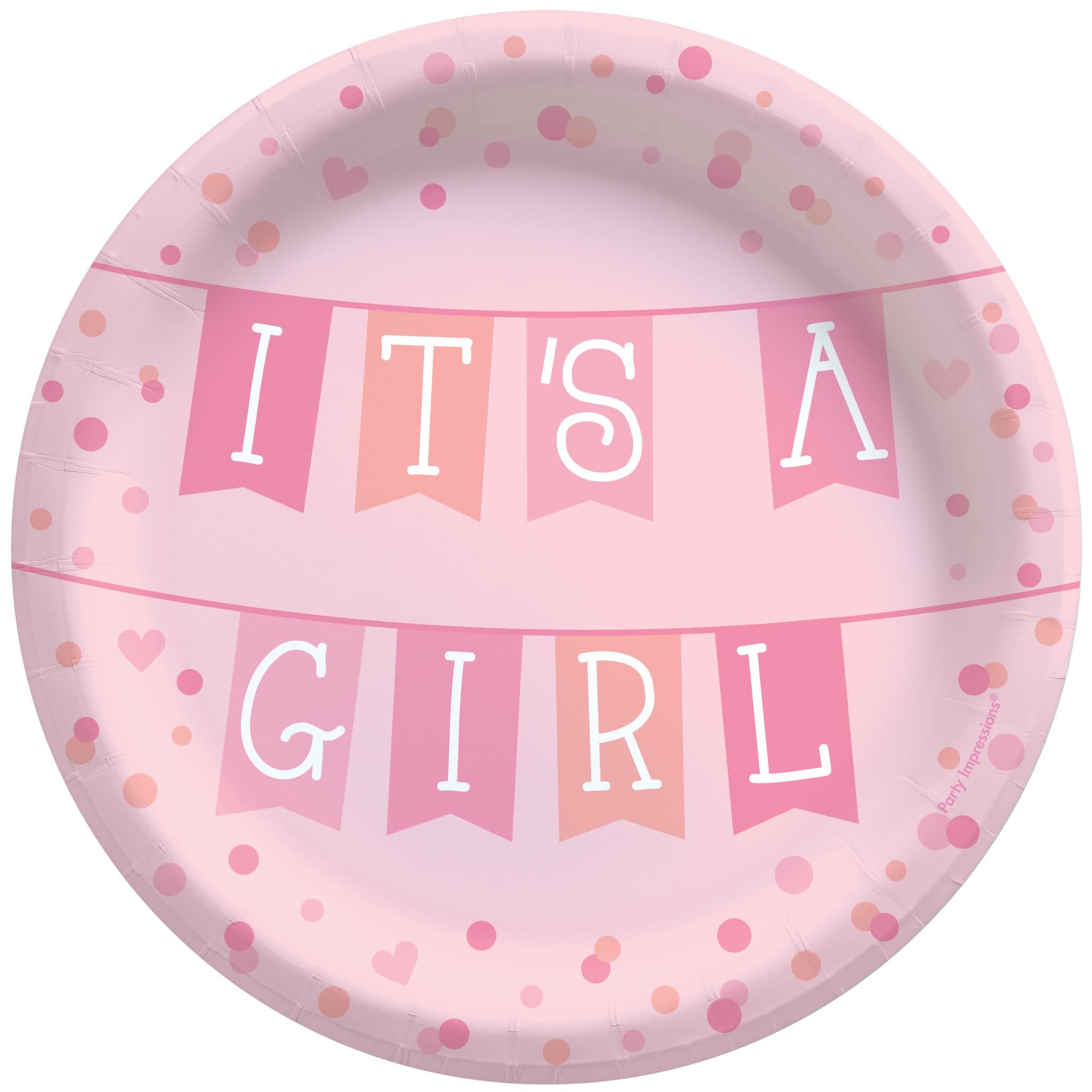 It's A Girl 8 1/2" Plates