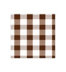 Gingham Paper Cocktail Napkins in Chocolate - 40 Per Box