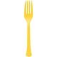 Boxed, Heavy Weight Forks, High Ct. - Yellow Sunshine (50 Count)
