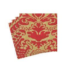 Palazzo Paper Cocktail Napkins in Red - 20 Per Package