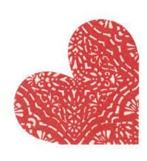 Annika Heart Die-Cut Paper Linen Luncheon Napkins in Red - 15 Per Package