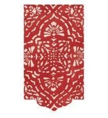Annika Die-Cut Paper Linen Guest Towel Napkins in Red - 12 Per Package