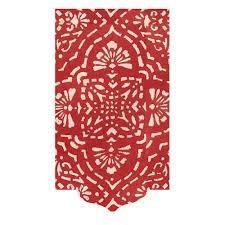 Annika Die-Cut Paper Linen Guest Towel Napkins in Red - 12 Per Package