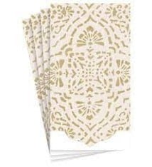Annika Die-Cut Paper Linen Guest Towel Napkins in Ivory & Gold - 12 Per Package