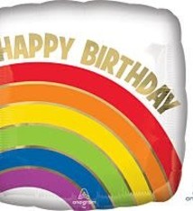 17" Birthday Gold Rainbow - #26