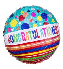 18" Mylar  "Congratulations" Sparkle - #186