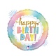 18" Mylar "Happy Birthday" Opal Pastel - #2