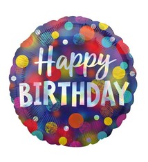 18" Mylar Iridescent Party Dots - #11