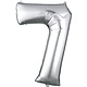 Number "7" Mylar Balloon  - 34" Silver