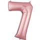 Number "7" Mylar  Balloon - 34" Rose Gold