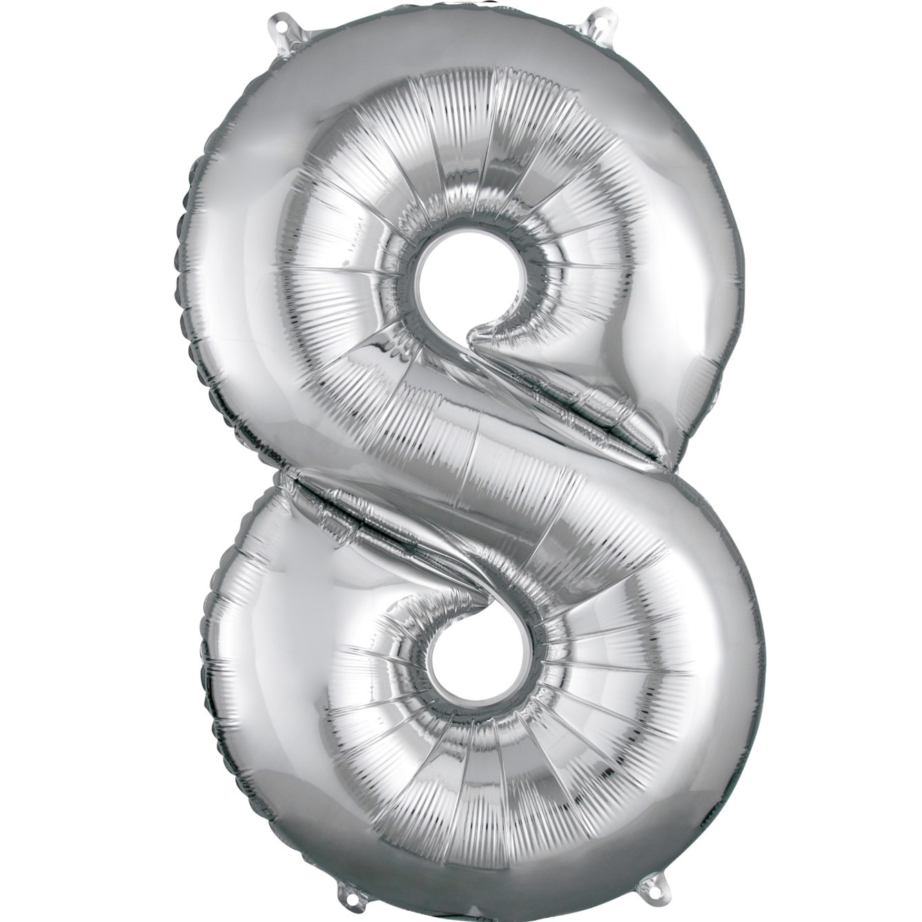 Number "8" Mylar Balloon -34" Silver
