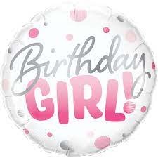 18" Mylar "Birthday Girl" - #27