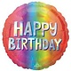 18" Happy Birthday Silver Ombre - #30