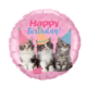 18" Mylar "Happy Birthday" Cute Kittens - #36