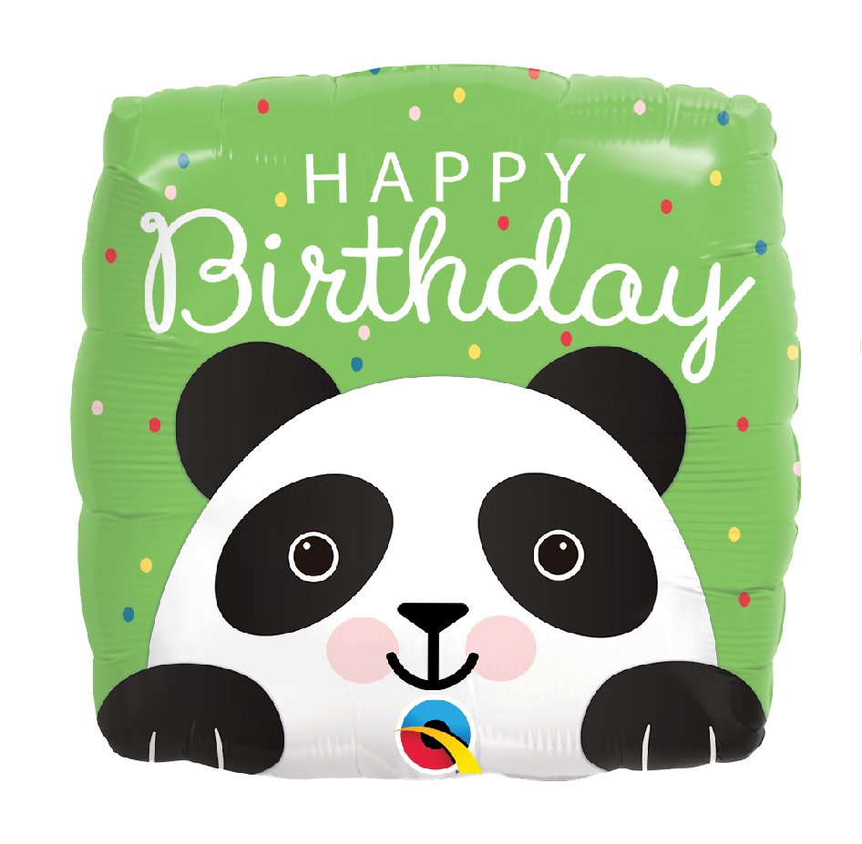 18" Mylar "Happy Birthday" Adorable Panda - #37