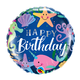 18" Mylar "Happy Birthday" Under the Sea - #42