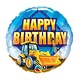 18" Mylar "Happy Birthday" Bulldozer - #45