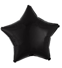 18" Mylar "Black Star" - #304