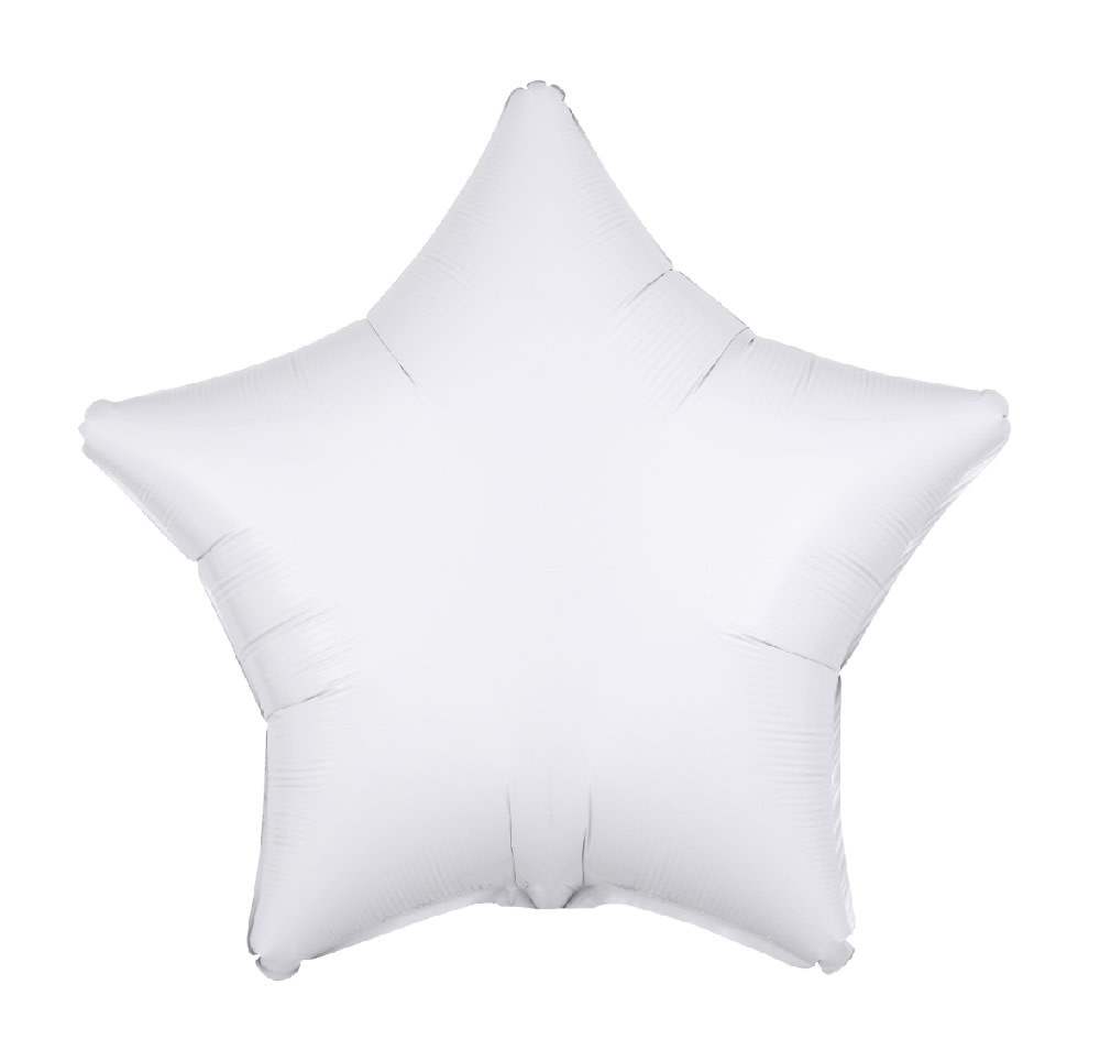 18" Mylar "White Star" - #307