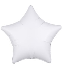 18" Mylar "White Star" - #307