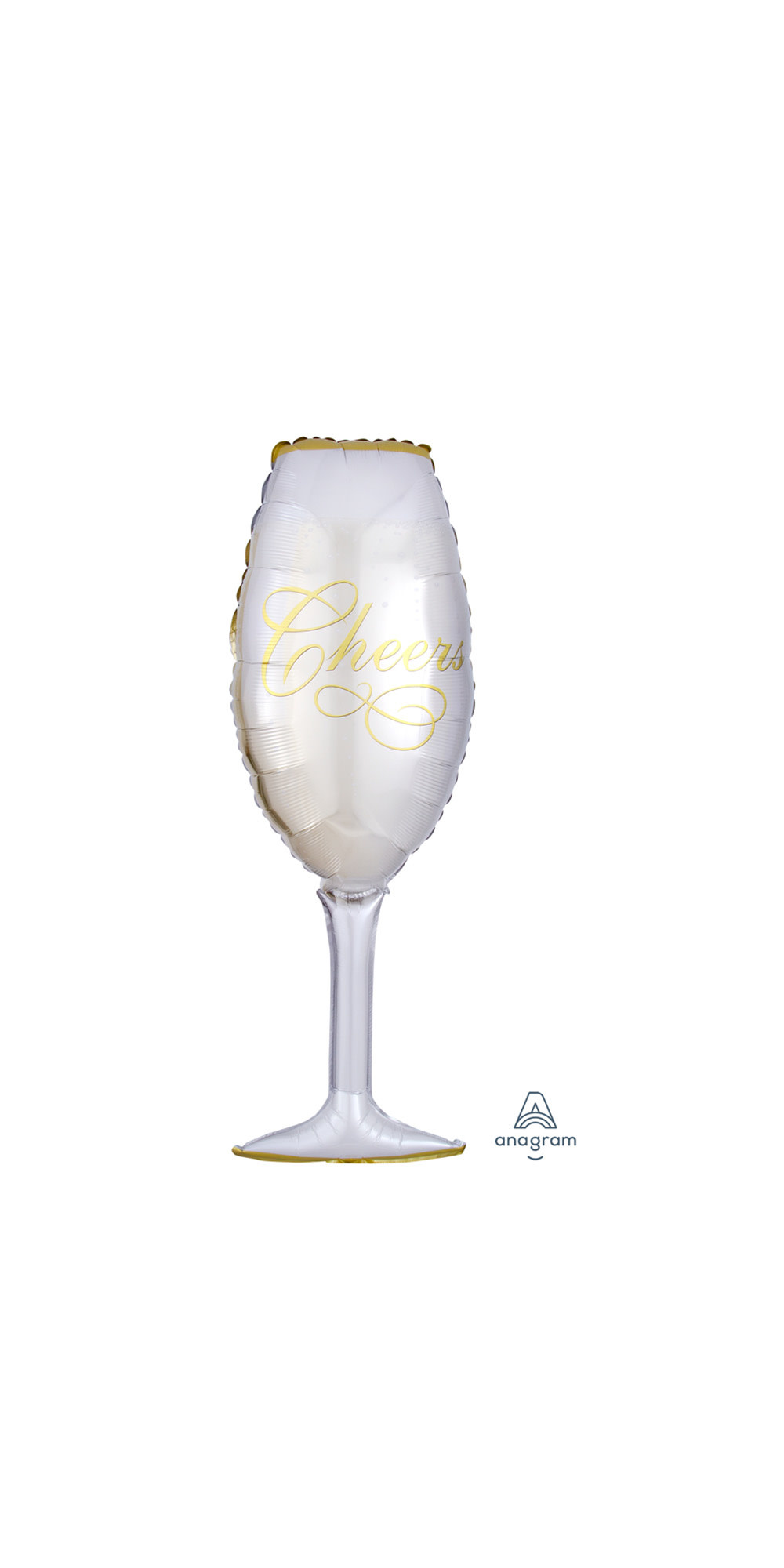 38" Champagne Glass Shape Foil Mylar Balloon